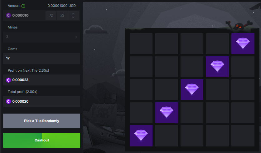 Mines Game Strategies